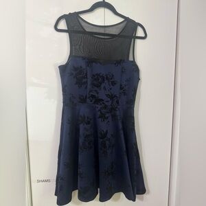 Dark blue and black dress